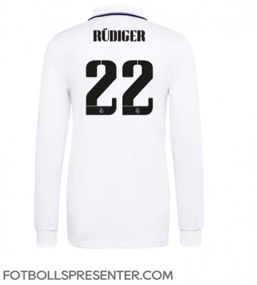 Real Madrid Antonio Rudiger #22 Hemma Matchtröja 2022-23 Långärmad